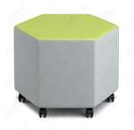 Russwood Library Furniture Zipit - Rollit Series - Rollit Hexagon soft seat - 18