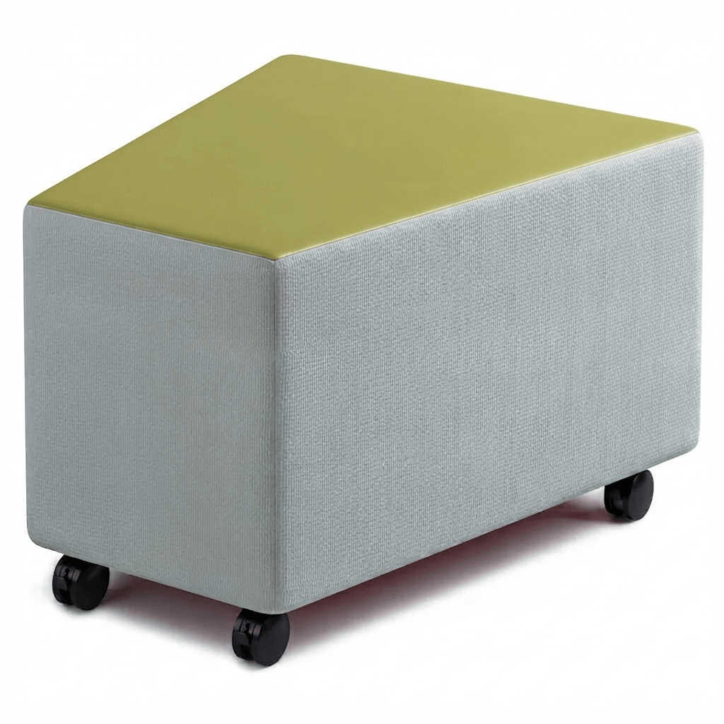 Russwood Library Furniture - Rollit Wedge soft seat - 14"H (RUS-RL-WG14-G1) - SchoolOutlet