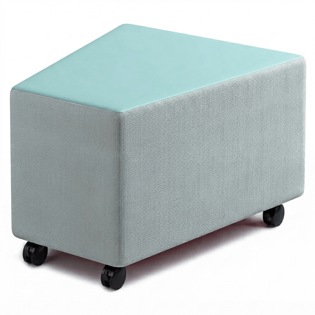 Russwood Library Furniture - Rollit Wedge soft seat - 14"H (RUS-RL-WG14-G1) - SchoolOutlet
