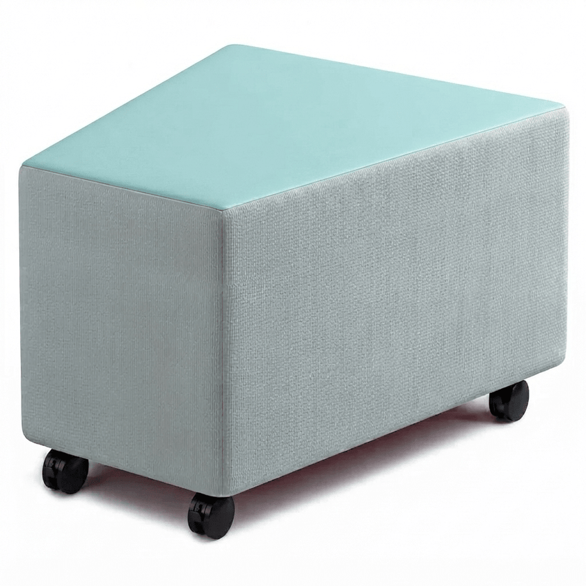 Russwood Library Furniture - Rollit Wedge soft seat - 14"H (RUS-RL-WG14-G1) - SchoolOutlet