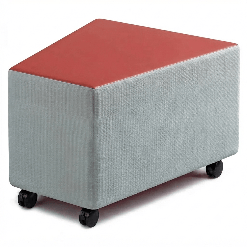 Russwood Library Furniture - Rollit Wedge soft seat - 14"H (RUS-RL-WG14-G1) - SchoolOutlet