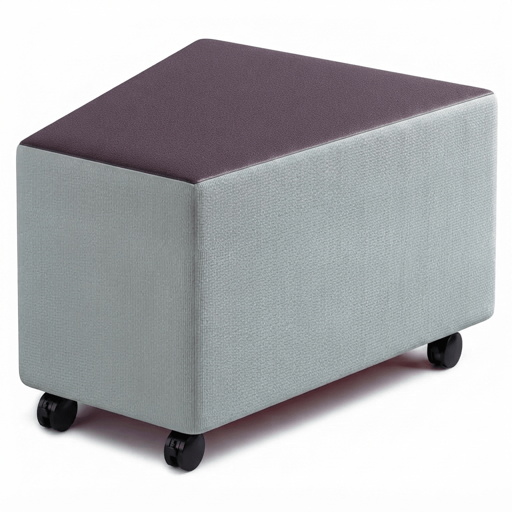 Russwood Library Furniture - Rollit Wedge soft seat - 14"H (RUS-RL-WG14-G1) - SchoolOutlet
