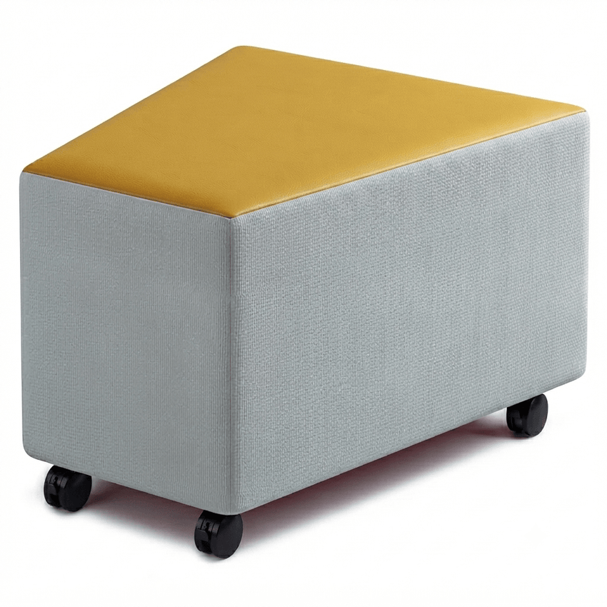 Russwood Library Furniture - Rollit Wedge soft seat - 14"H (RUS-RL-WG14-G1) - SchoolOutlet