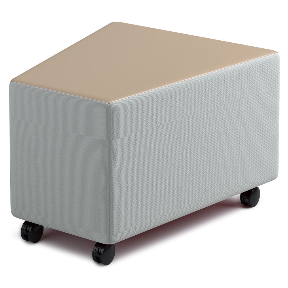 Russwood Library Furniture Zipit - Rollit Series - Rollit Wedge soft seat - 14"H (RUS - RL - WG14 - G1) - SchoolOutlet
