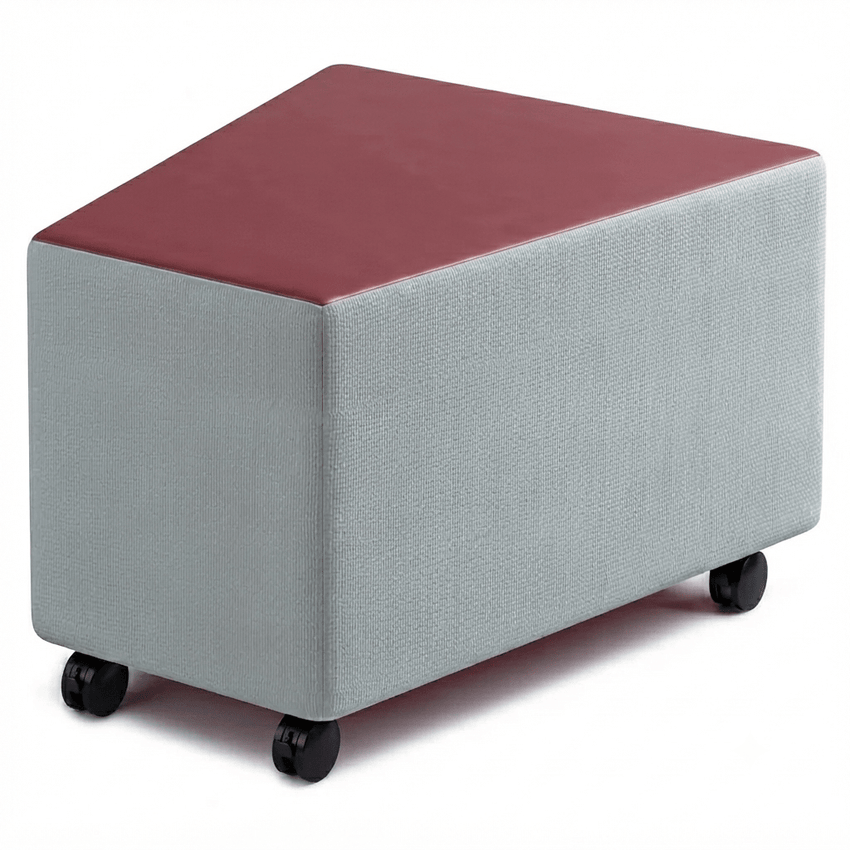 Russwood Library Furniture - Rollit Wedge soft seat - 14"H (RUS-RL-WG14-G1) - SchoolOutlet