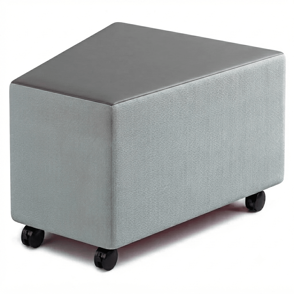 Russwood Library Furniture - Rollit Wedge soft seat - 14"H (RUS-RL-WG14-G1) - SchoolOutlet
