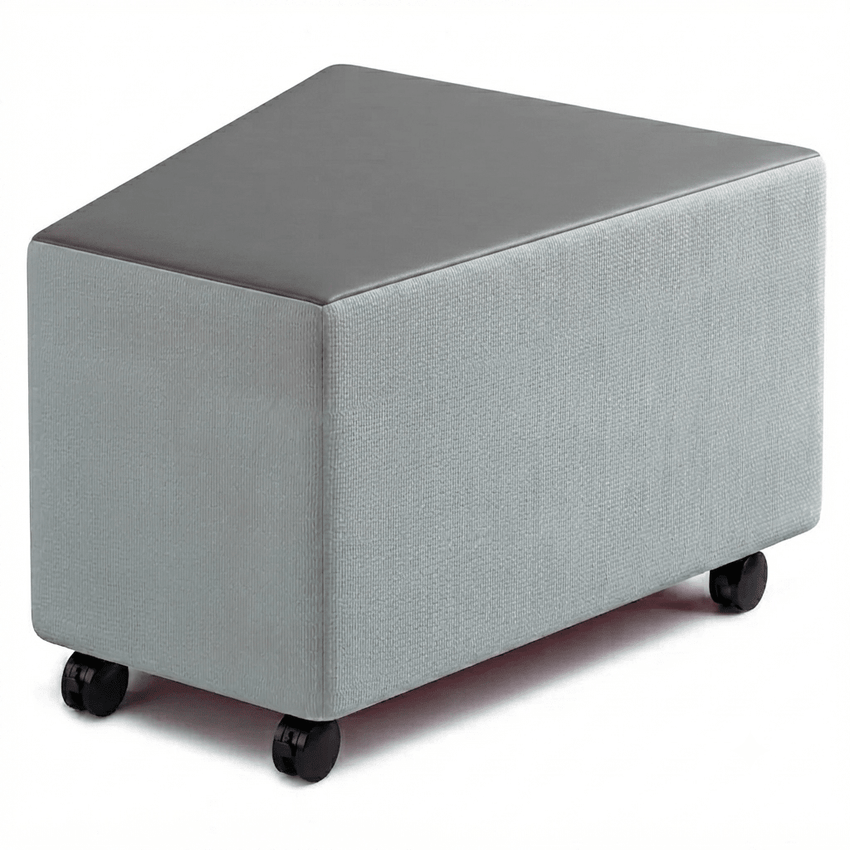 Russwood Library Furniture - Rollit Wedge soft seat - 14"H (RUS-RL-WG14-G1) - SchoolOutlet