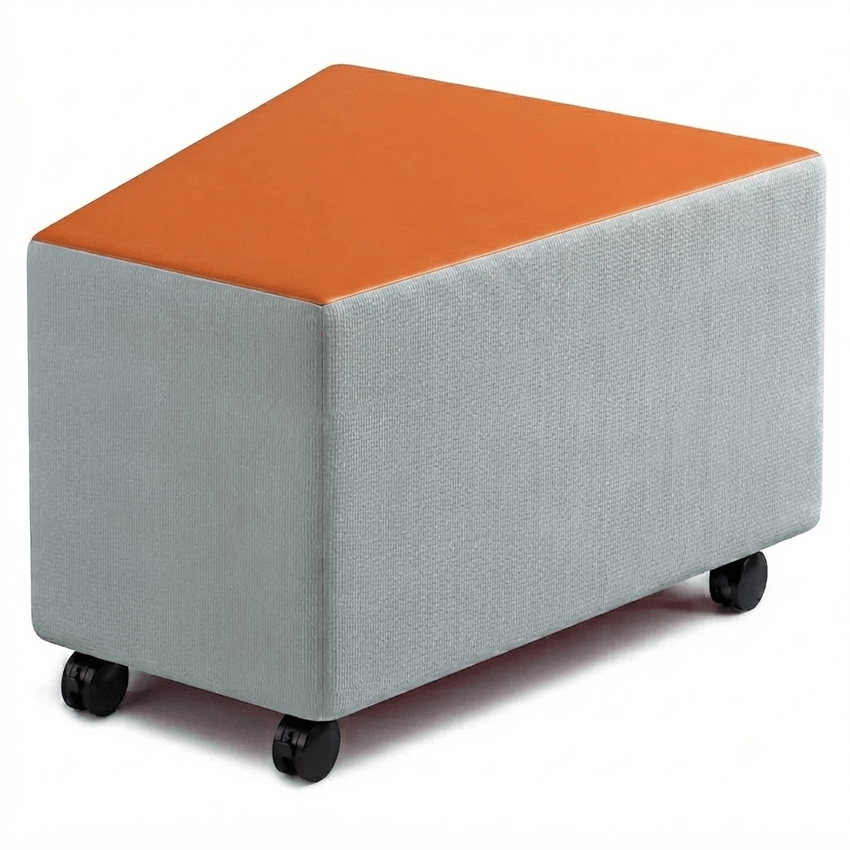 Russwood Library Furniture - Rollit Wedge soft seat - 14"H (RUS-RL-WG14-G1) - SchoolOutlet