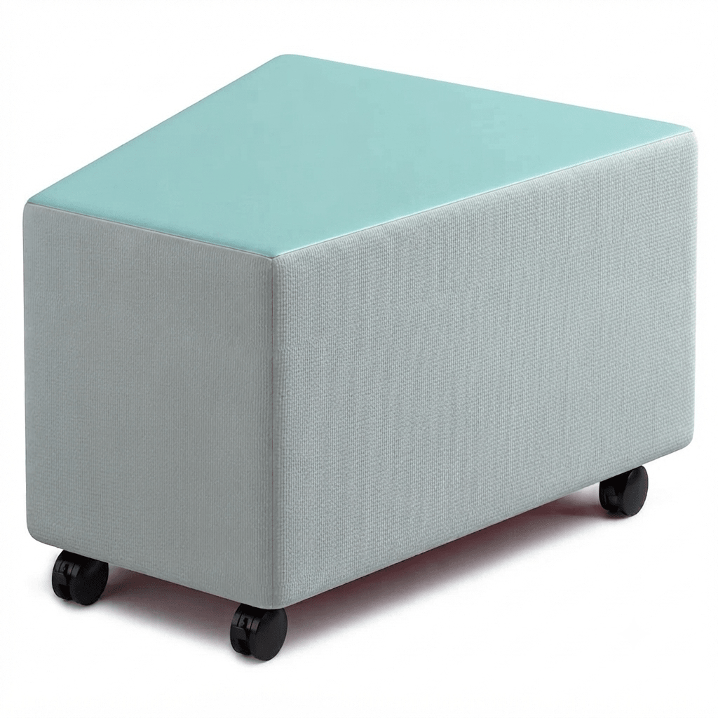 Russwood Library Furniture - Rollit Wedge soft seat - 16"H (RUS-RL-WG16-G1) - SchoolOutlet