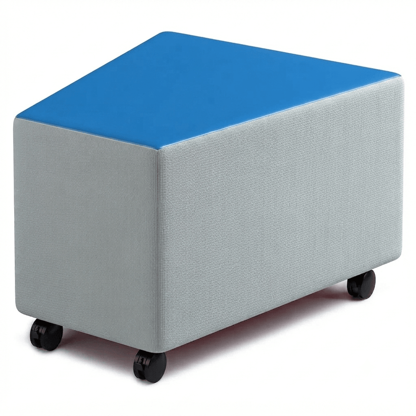 Russwood Library Furniture - Rollit Wedge soft seat - 16"H (RUS-RL-WG16-G1) - SchoolOutlet