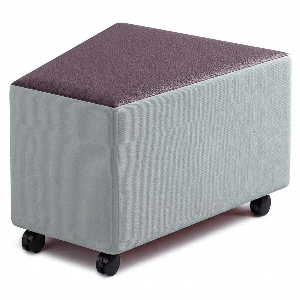 Russwood Library Furniture - Rollit Wedge soft seat - 16"H (RUS-RL-WG16-G1) - SchoolOutlet