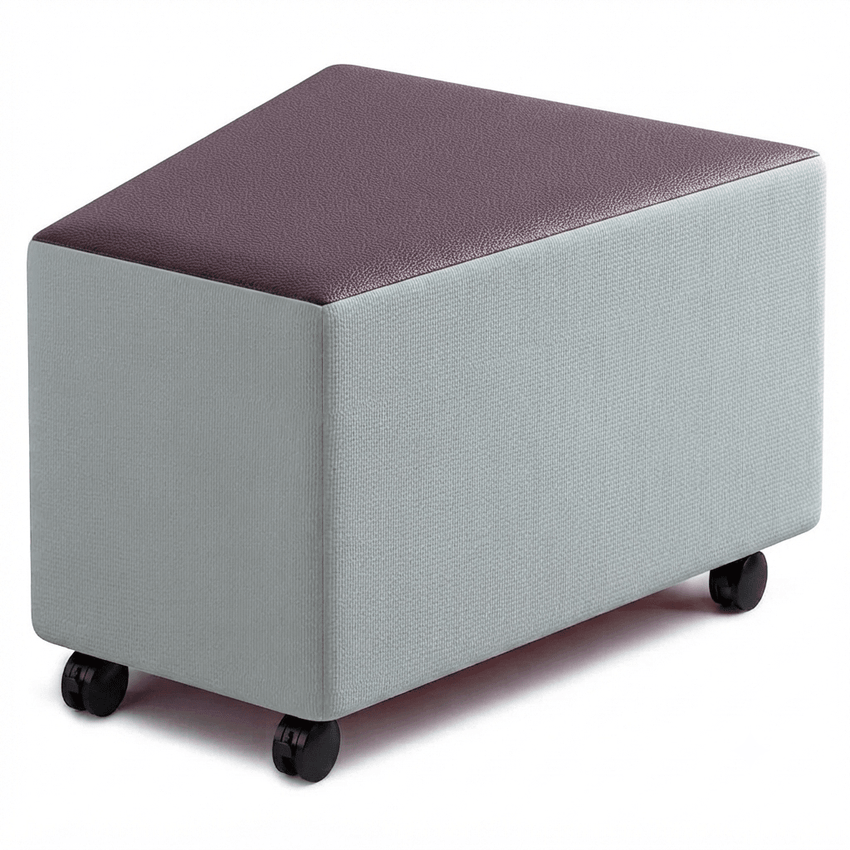 Russwood Library Furniture - Rollit Wedge soft seat - 16"H (RUS-RL-WG16-G1) - SchoolOutlet