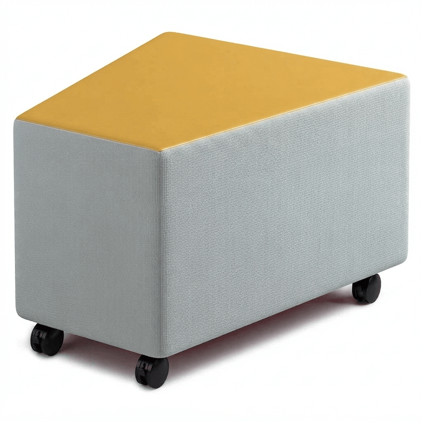 Russwood Library Furniture - Rollit Wedge soft seat - 16"H (RUS-RL-WG16-G1) - SchoolOutlet