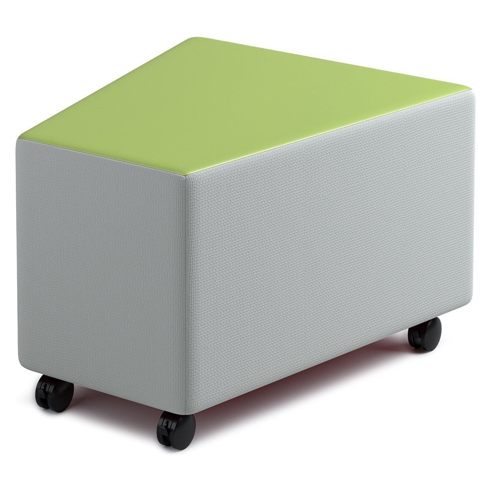 Russwood Library Furniture Zipit - Rollit Series - Rollit Wedge soft seat - 18"H (RUS - RL - WG18 - G1) - SchoolOutlet