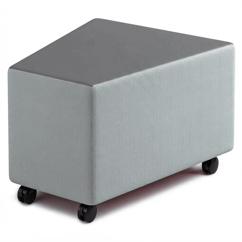 Russwood Library Furniture - Rollit Wedge soft seat - 18"H (RUS-RL-WG18-G1) - SchoolOutlet