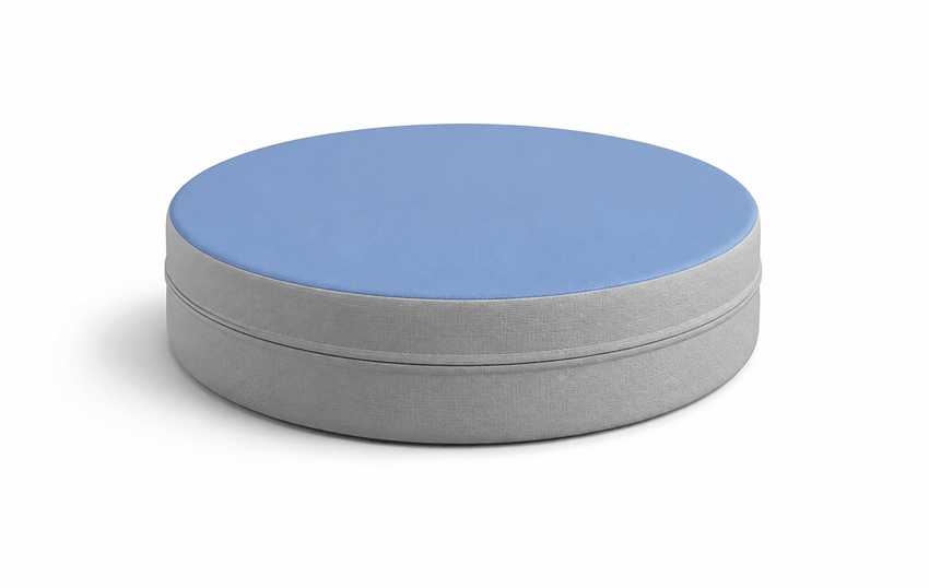 Russwood Library Furniture - Zipit Dot - 18"Diameter soft seat - 4"H (RUS-ZP-DT418-G1) - SchoolOutlet