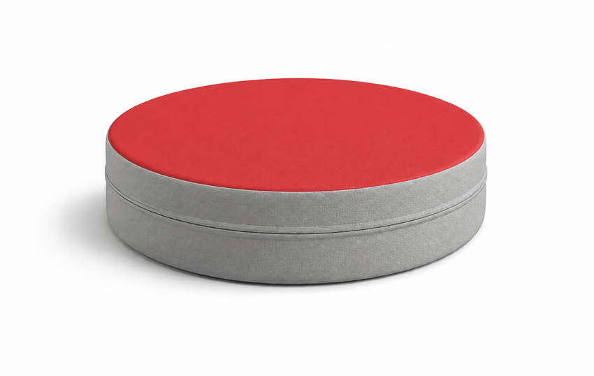 Russwood Library Furniture - Zipit Dot - 18"Diameter soft seat - 4"H (RUS-ZP-DT418-G1) - SchoolOutlet