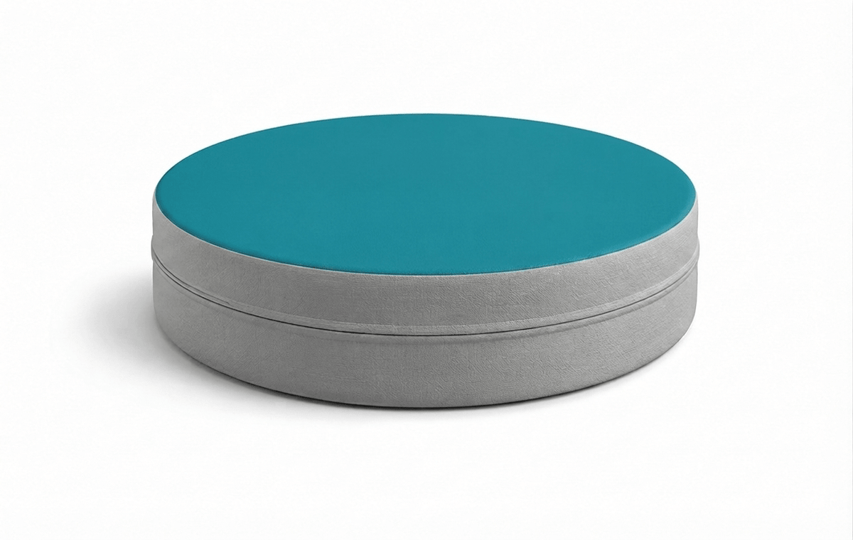 Russwood Library Furniture - Zipit Dot - 18"Diameter soft seat - 4"H (RUS-ZP-DT418-G1) - SchoolOutlet
