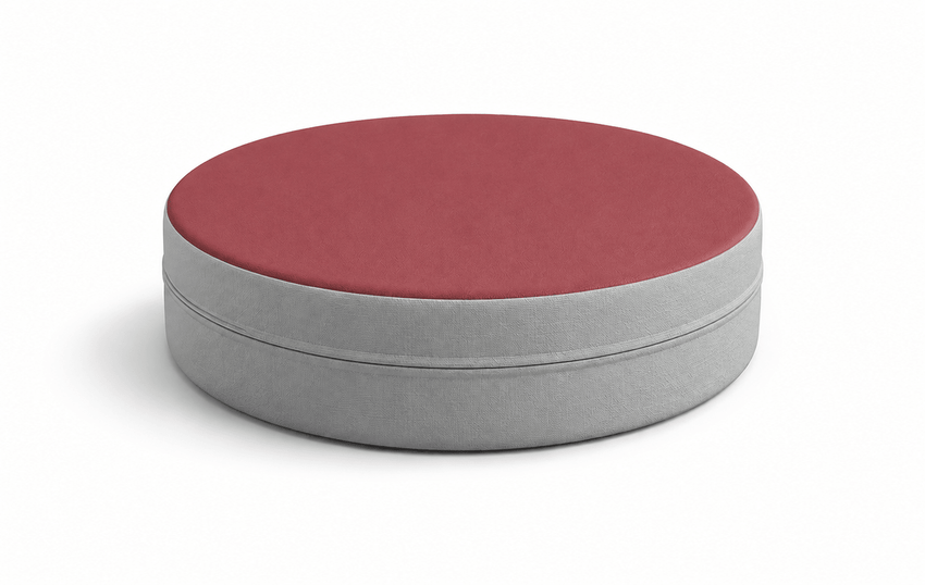 Russwood Library Furniture - Zipit Dot - 18"Diameter soft seat - 4"H (RUS-ZP-DT418-G1) - SchoolOutlet