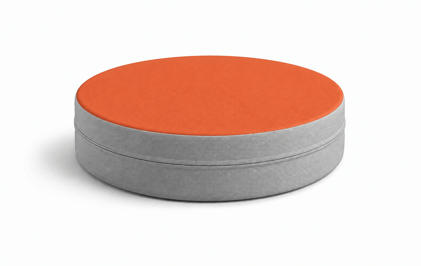 Russwood Library Furniture - Zipit Dot - 18"Diameter soft seat - 4"H (RUS-ZP-DT418-G1) - SchoolOutlet