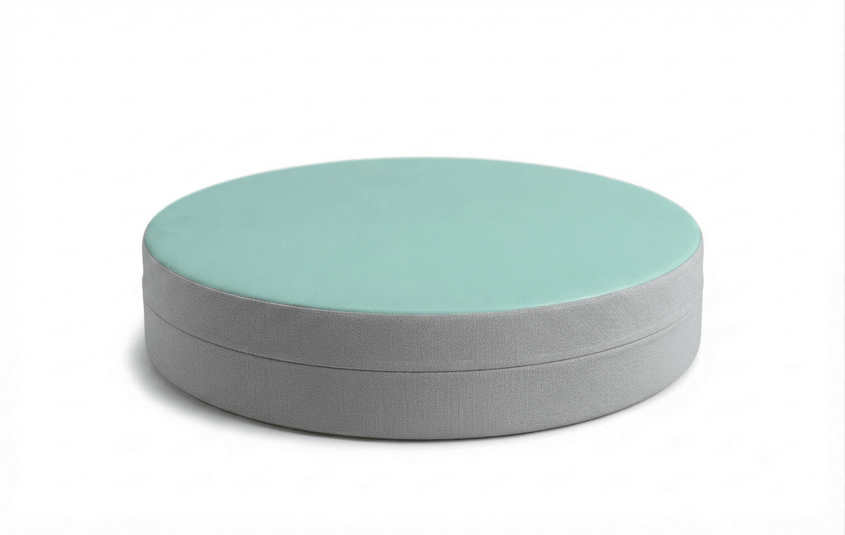 Russwood Library Furniture - Zipit Dot - 24"Diameter soft seat - 4"H (RUS-ZP-DT424-G1) - SchoolOutlet