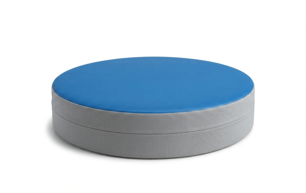 Russwood Library Furniture - Zipit Dot - 24"Diameter soft seat - 4"H (RUS-ZP-DT424-G1) - SchoolOutlet