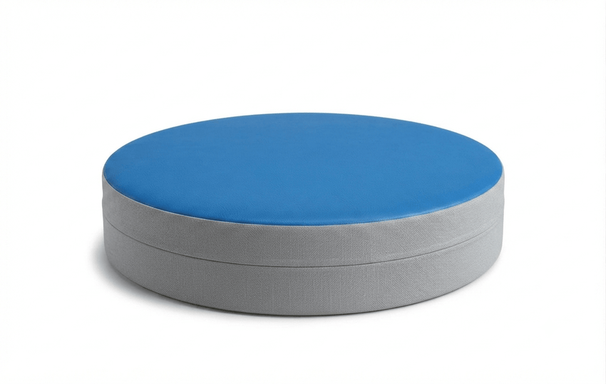 Russwood Library Furniture - Zipit Dot - 24"Diameter soft seat - 4"H (RUS-ZP-DT424-G1) - SchoolOutlet