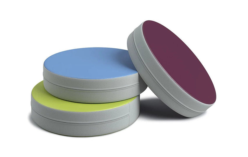 Russwood Library Furniture Zipit - Rollit Series - Zipit Dot - 24"Diameter soft seat - 4"H (RUS - ZP - DT424 - G1) - SchoolOutlet