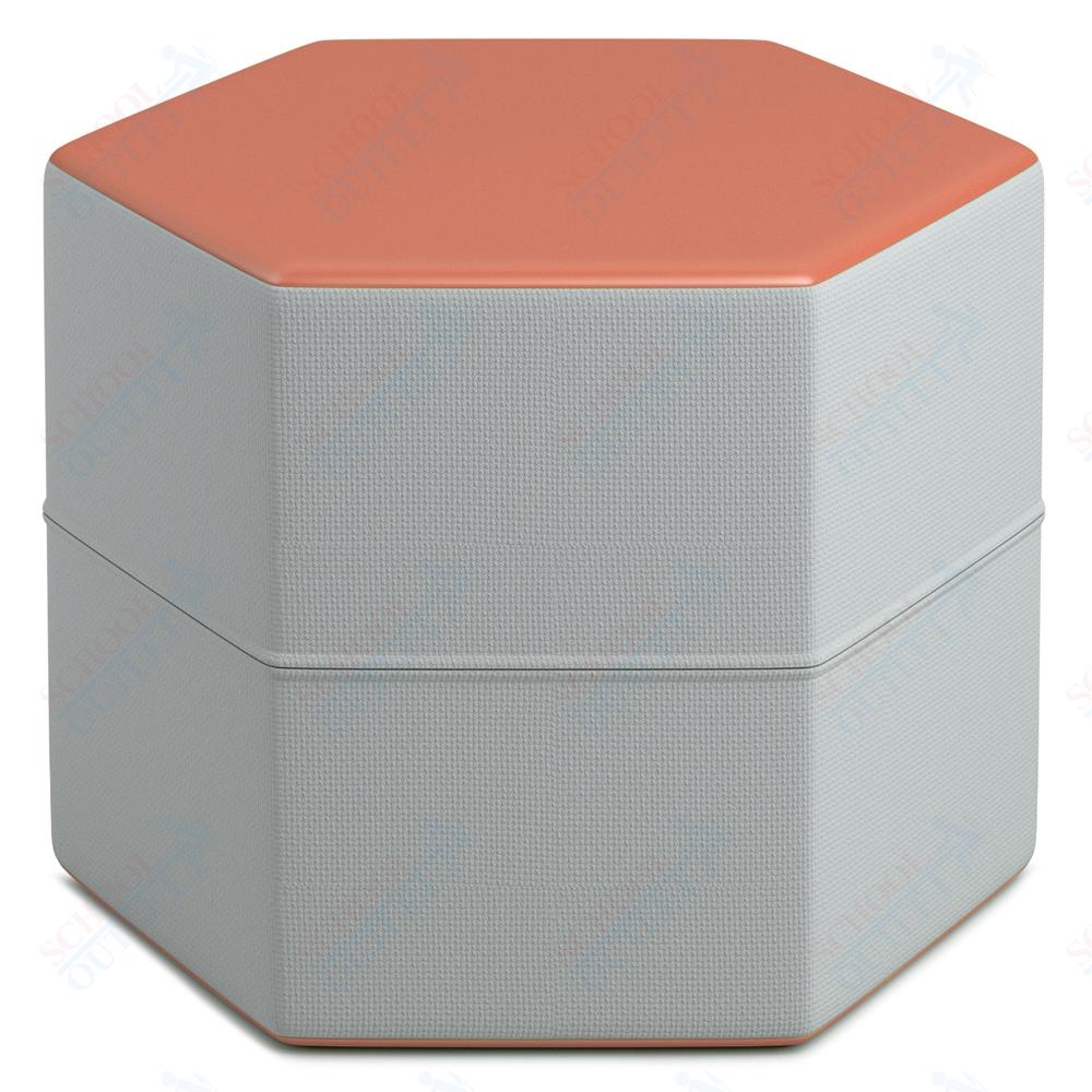 Russwood Library Furniture Zipit - Rollit Series - Zipit Hexagon soft seat - 14"H (RUS - ZP - HX14 - G1) - SchoolOutlet