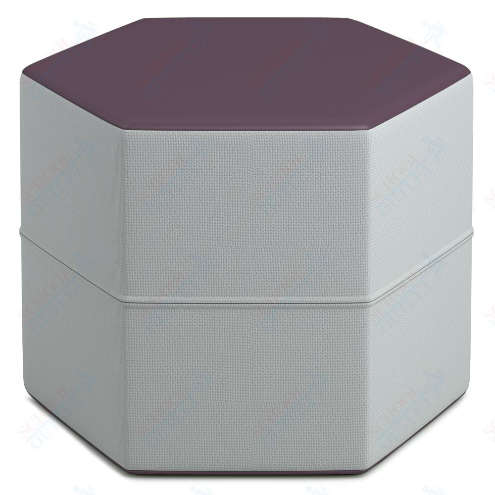 Russwood Library Furniture Zipit - Rollit Series - Zipit Hexagon soft seat - 18"H (RUS - ZP - HX18 - G1) - SchoolOutlet