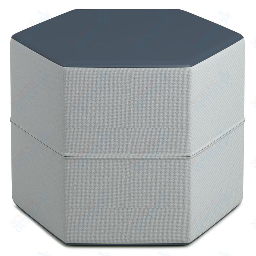 Russwood Library Furniture Zipit - Rollit Series - Zipit Hexagon soft seat - 18"H (RUS - ZP - HX18 - G1) - SchoolOutlet