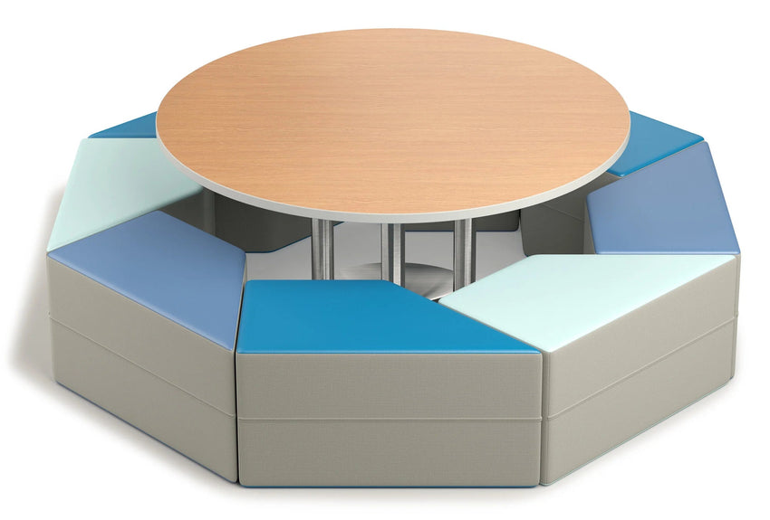 Russwood Library Furniture Zipit - Rollit Series - Zipit Trapezoid soft seat - 16"H (RUS - ZP - TP16 - G1) - SchoolOutlet