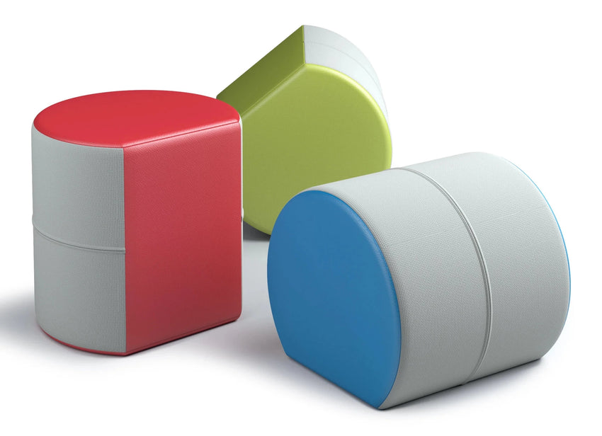 Russwood Library Furniture Zipit - Rollit Series - Zipit Wedge soft seat - 18"H (ZP - WG18 - G1) - SchoolOutlet