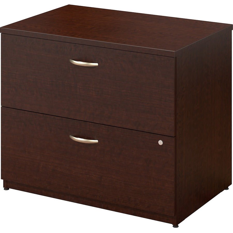 Bush Furniture 2 - Drawer Lateral File Cabinet with Lock and Tip - Prevention Mechanism (WC12954X) - SchoolOutlet