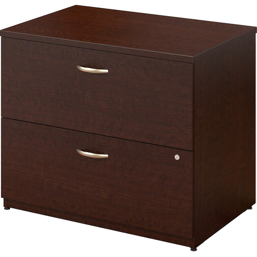 Bush Furniture 2 - Drawer Lateral File Cabinet with Lock and Tip - Prevention Mechanism (WC12954X) - SchoolOutlet