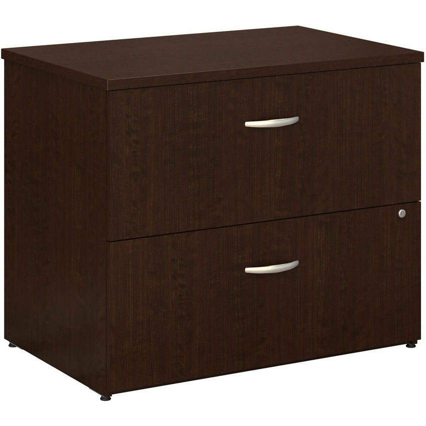 Bush Furniture 2 - Drawer Lateral File Cabinet with Lock and Tip - Prevention Mechanism (WC12954X) - SchoolOutlet