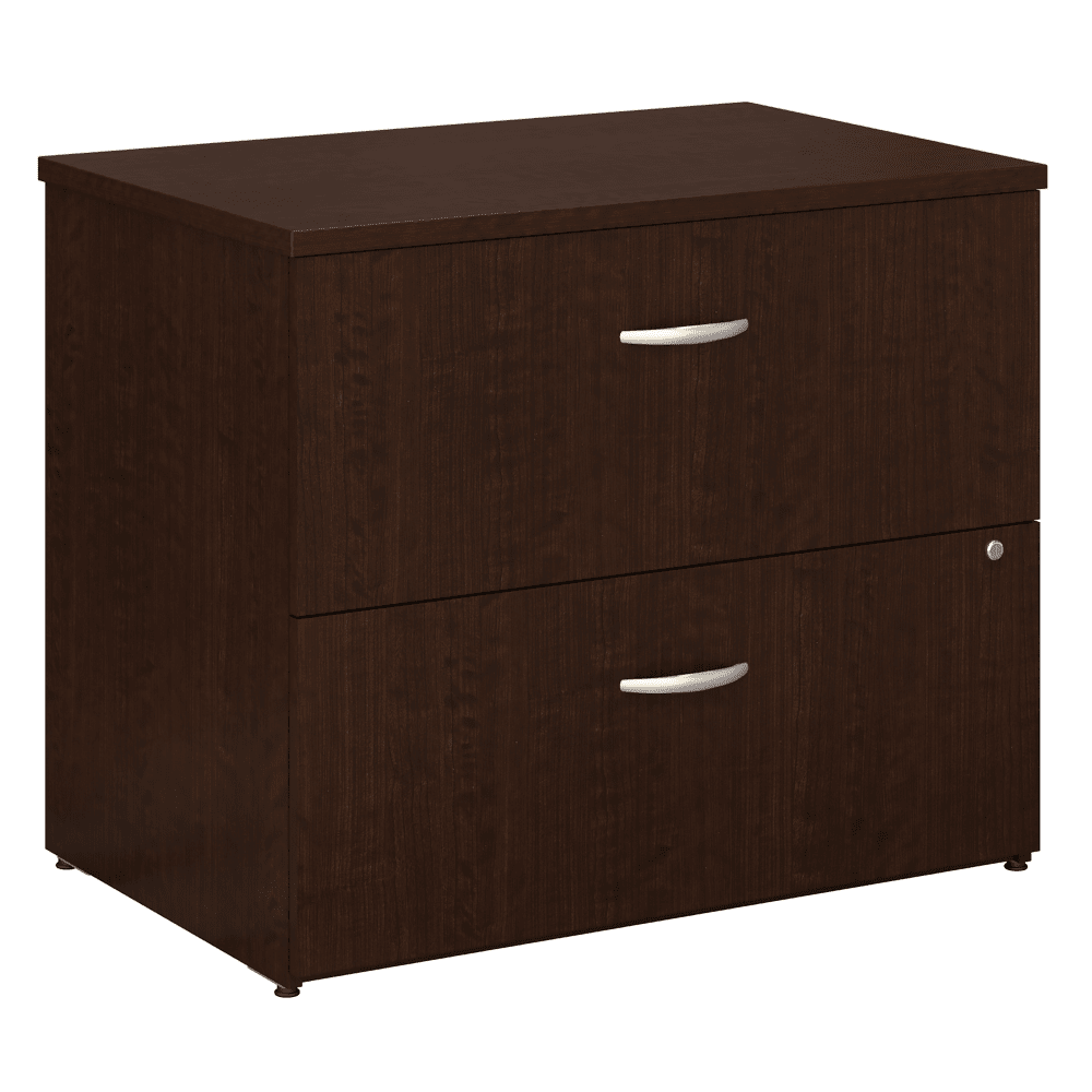 Bush Furniture 2 - Drawer Lateral File Cabinet with Lock and Tip - Prevention Mechanism (WC12954X) - SchoolOutlet