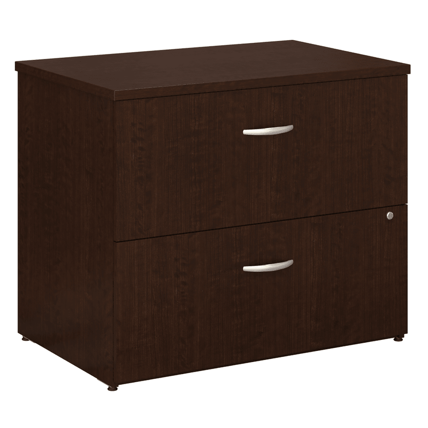 Bush Furniture 2 - Drawer Lateral File Cabinet with Lock and Tip - Prevention Mechanism (WC12954X) - SchoolOutlet