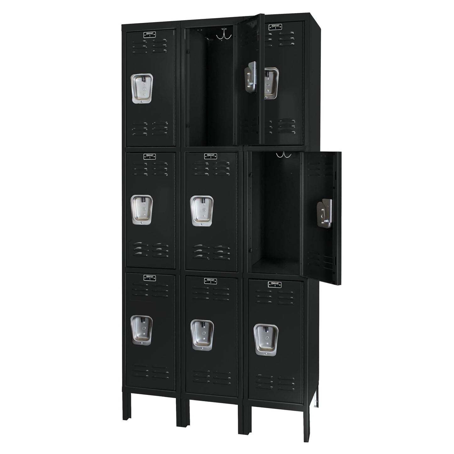 Hallowell Premium Locker: Premium Wardrobe Triple - Tier, 3 - Wide - 36"W x 15"D x 78"H (HAL - U3258 - 3) - SchoolOutlet