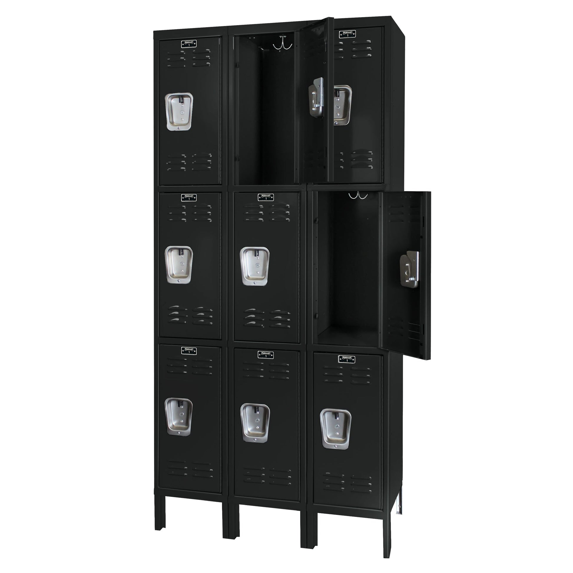 Hallowell Premium Locker: Premium Wardrobe Triple - Tier, 3 - Wide - 36"W x 15"D x 78"H (HAL - U3258 - 3) - SchoolOutlet