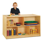 Jonti - Craft Double - Sided Island – Single + 20 Cubbie - Tray - with Clear Trays - SchoolOutlet