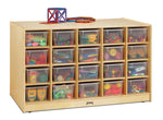 Jonti - Craft Double - Sided Island – Single + 20 Cubbie - Tray - with Clear Trays - SchoolOutlet