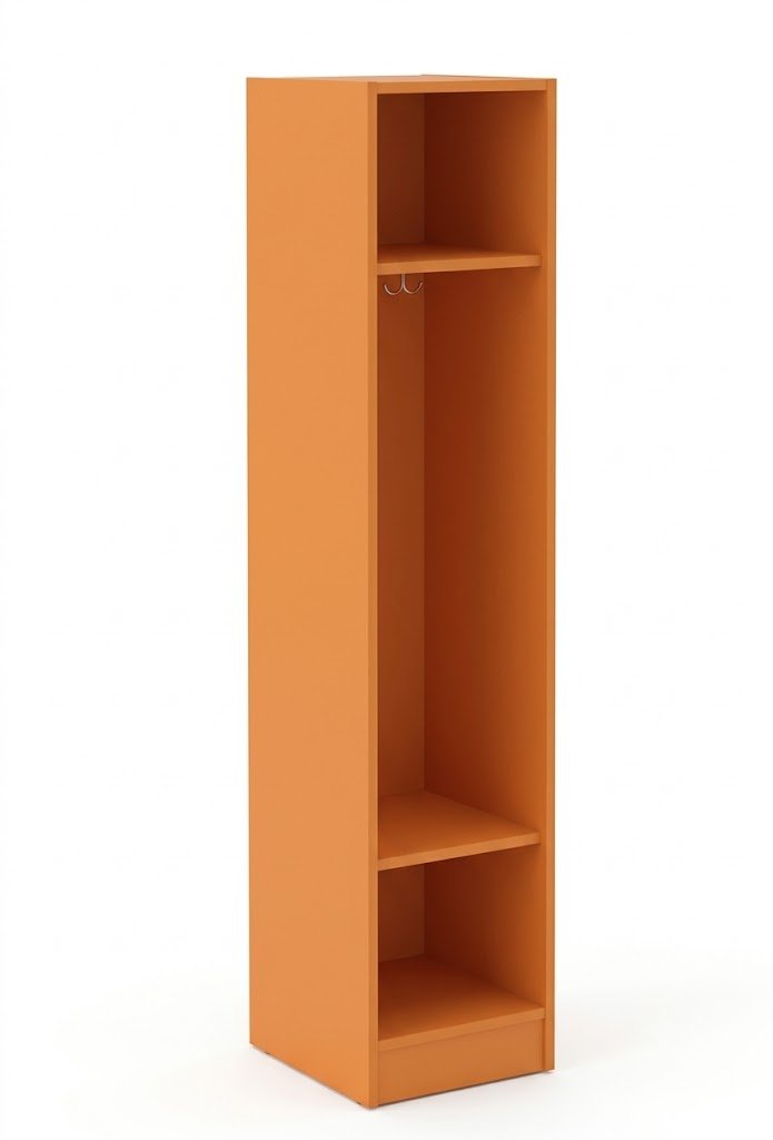 Single Wide Storage Two Shelves No Door Locker 16"W x 18"D x 72"H (STE-79012-Z16) - SchoolOutlet