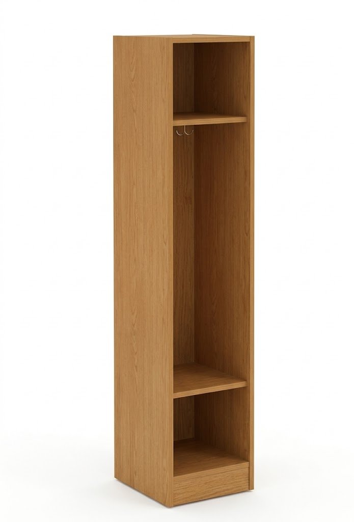 Single Wide Storage Two Shelves No Door Locker 16"W x 18"D x 72"H (STE-79012-Z16) - SchoolOutlet