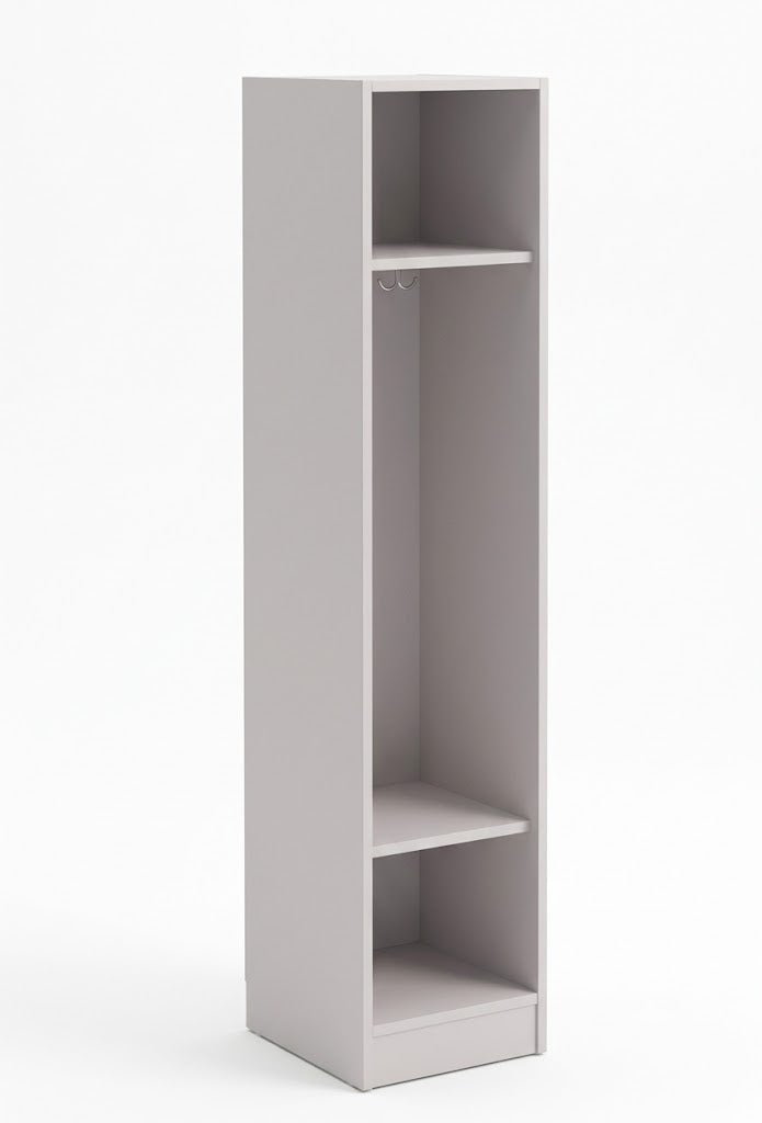 Single Wide Storage Two Shelves No Door Locker 16"W x 18"D x 72"H (STE-79012-Z16) - SchoolOutlet