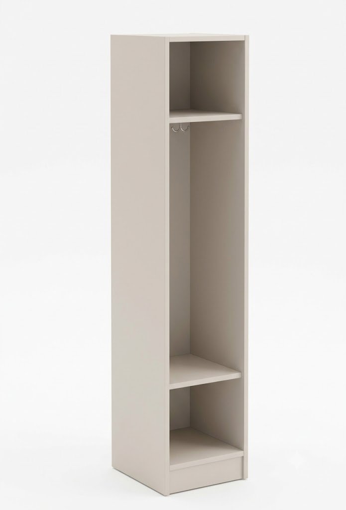 Single Wide Storage Two Shelves No Door Locker 16"W x 18"D x 72"H (STE-79012-Z16) - SchoolOutlet