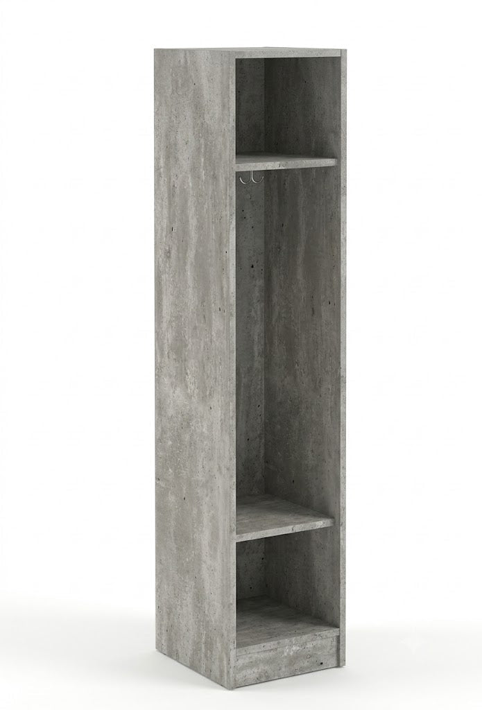 Single Wide Storage Two Shelves No Door Locker 16"W x 18"D x 72"H (STE-79012-Z16) - SchoolOutlet