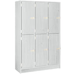 Triple Wide Storage Two Tier Middle Shelf with Door Locker (79023 B45) - SchoolOutlet