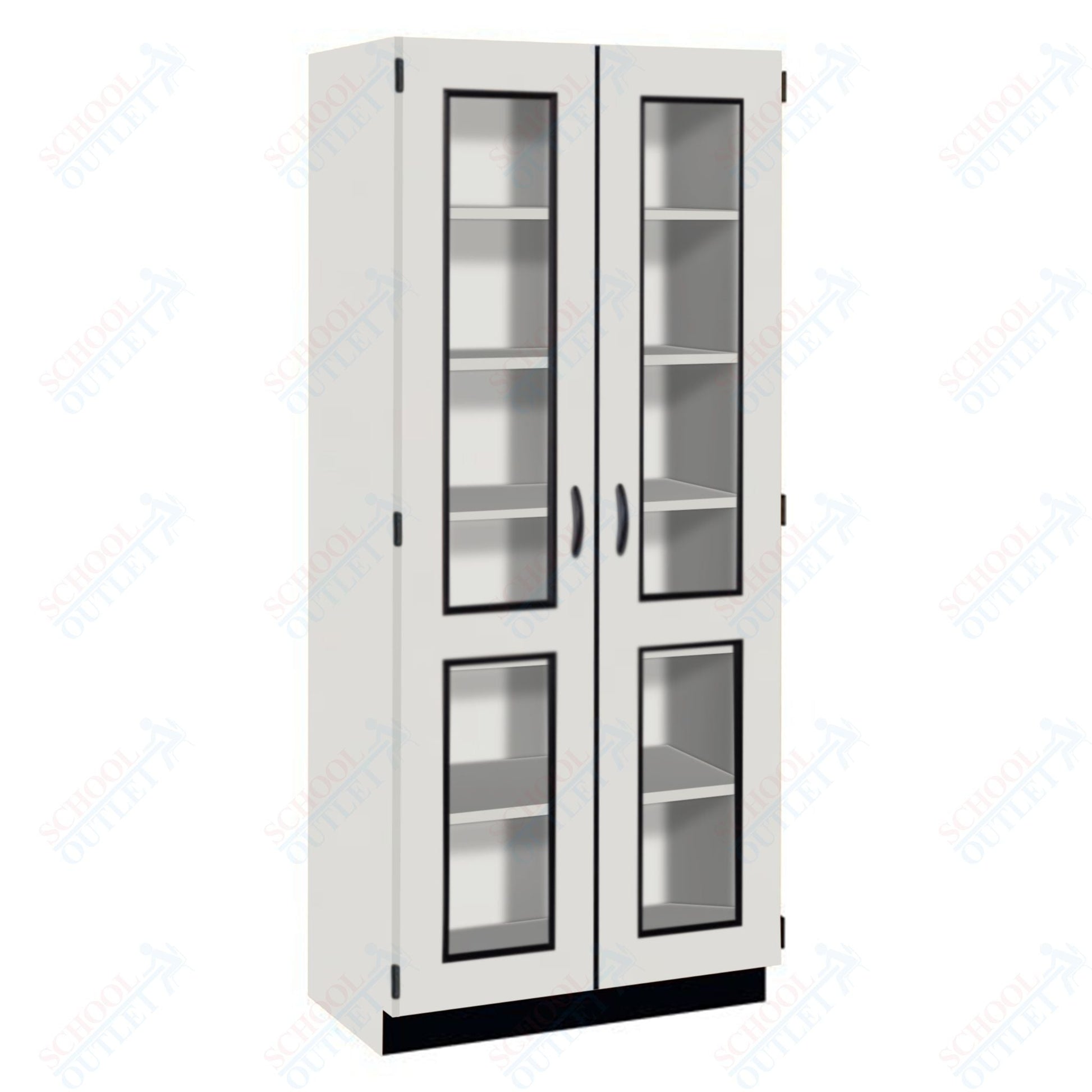 Tall Units Display with Lock and Base Molding (83134 K84) - SchoolOutlet