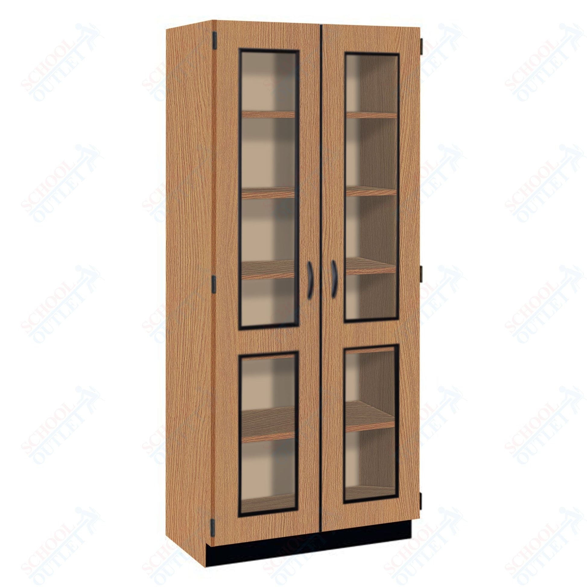 Tall Units Display with Lock and Base Molding (83134 K84) - SchoolOutlet